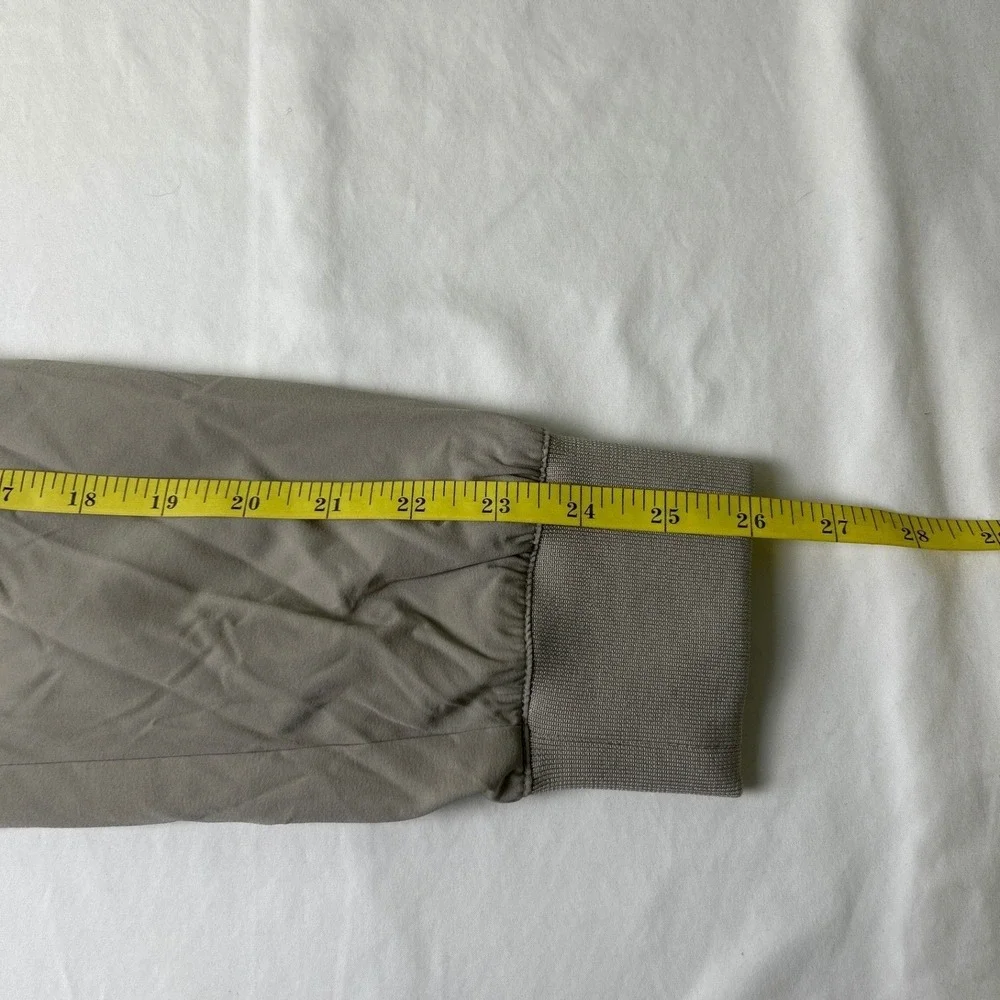Zara Mens Bomber Jacket Taupe Gray Size L Lightweight Utility Minimalist